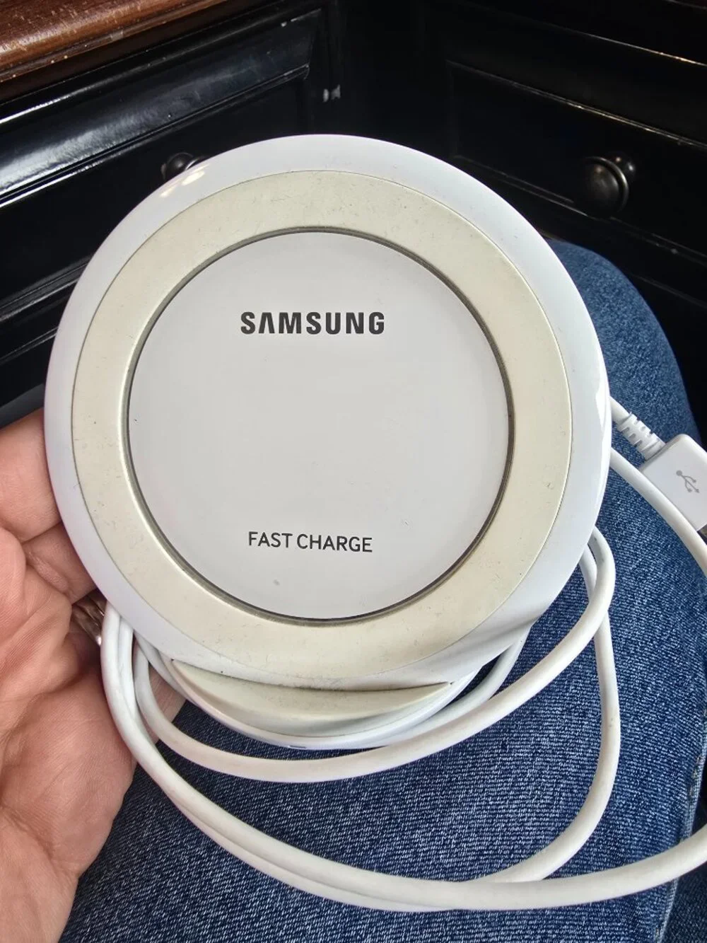 Genuine Samsung Fast Charge Wireless Charging Pad White EP-PN920 Qi Phone Charge
